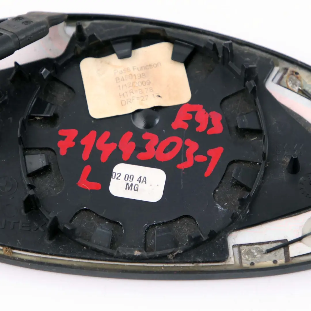 Electrochromic Auto Dip Left N/S Mirror Glass Wide Angle to BMW 3 Series E90 E91 with Part number 7144303 BMW 3 Series E90 E91 Electrochromic Auto Dip Left N/S Mirror Glass Wide Angle - SKU 7144303-1 - Part number 7144303