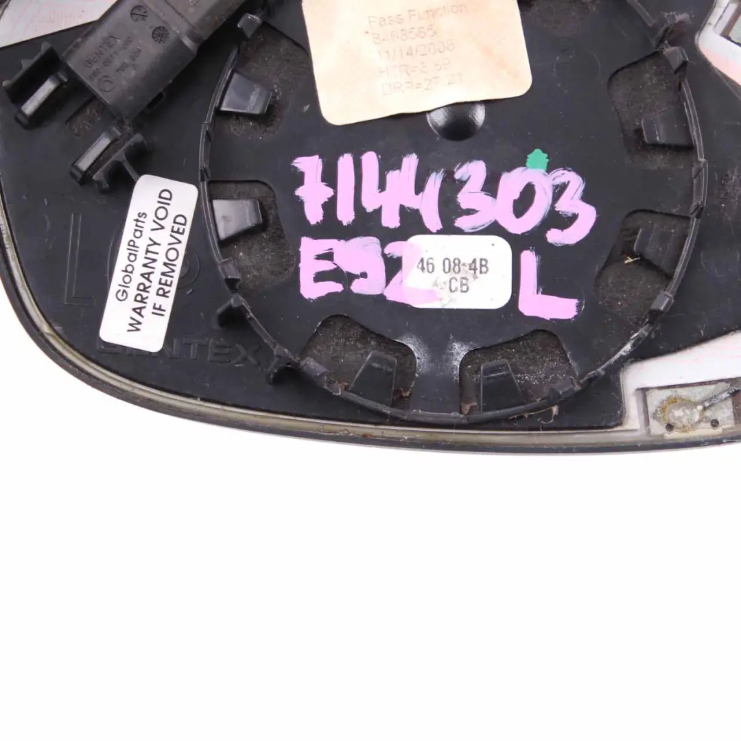 Vetro dello specchio BMW E90 E91 Elettrocromico Auto Dip Sinistra Ampio Angolo per con numero di parte 7144303 Vetro dello specchio BMW E90 E91 Elettrocromico Auto Dip Sinistra Ampio Angolo - SKU 7144303 - Numero di parte 7144303