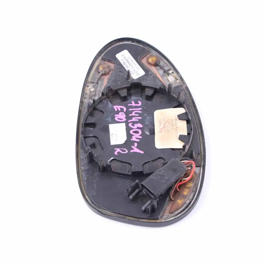 Mirror Glass BMW E90 E91 1 Electrochromic Auto Dip Heated Right O/S Wide Angle to with Part number 7144304 Mirror Glass BMW E90 E91 1 Electrochromic Auto Dip Heated Right O/S Wide Angle - SKU 7144304-1 - Part number 7144304