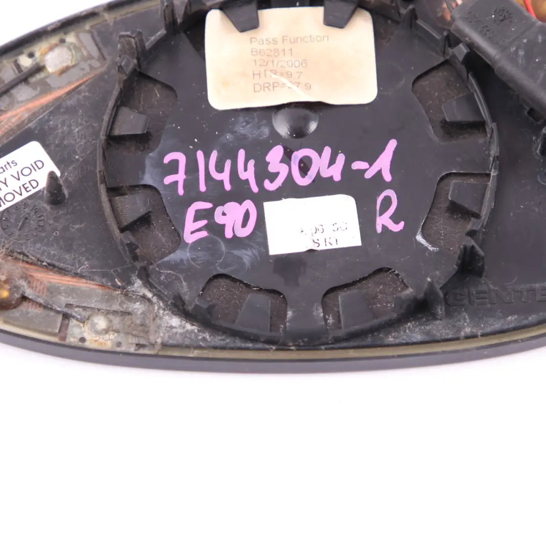 Mirror Glass BMW E90 E91 1 Electrochromic Auto Dip Heated Right O/S Wide Angle to with Part number 7144304 Mirror Glass BMW E90 E91 1 Electrochromic Auto Dip Heated Right O/S Wide Angle - SKU 7144304-1 - Part number 7144304