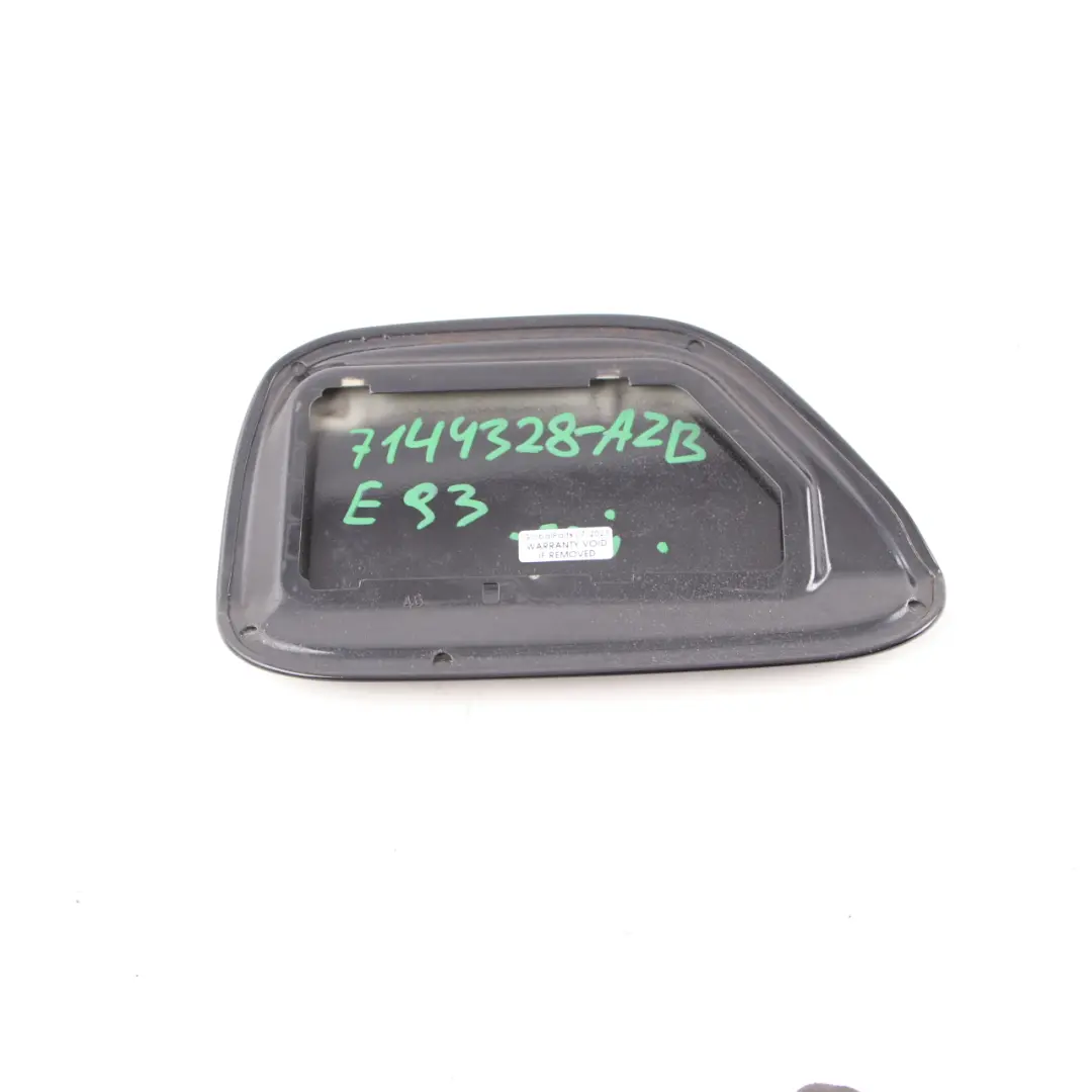 Filler Fill In Flap Cover Cap Azurit Black S34 to BMW E93 Convertible Fuel with Part number 7144328 BMW E93 Convertible Fuel Filler Fill In Flap Cover Cap Azurit Black S34 - SKU 7144328-AZB - Part number 7144328