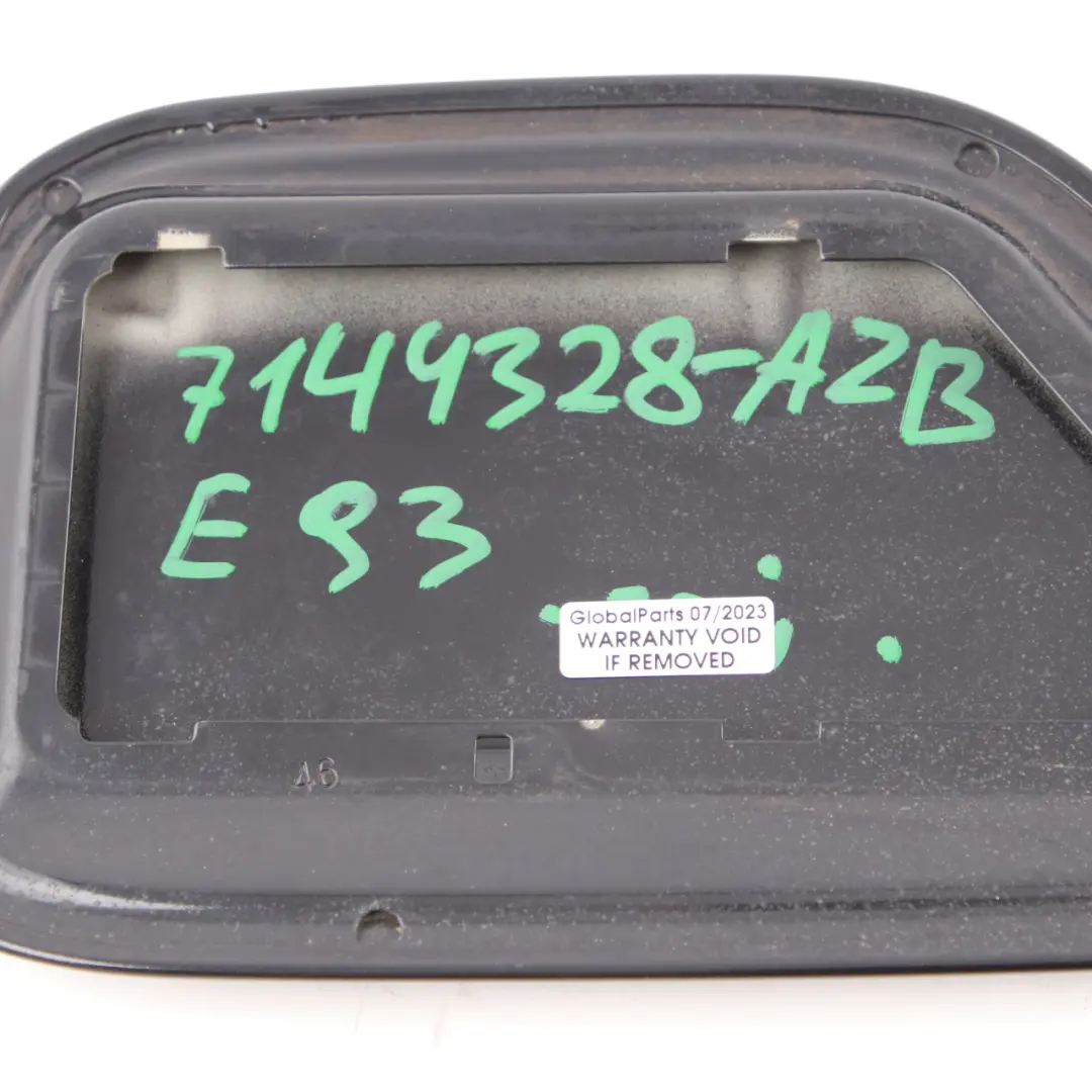 Filler Fill In Flap Cover Cap Azurit Black S34 to BMW E93 Convertible Fuel with Part number 7144328 BMW E93 Convertible Fuel Filler Fill In Flap Cover Cap Azurit Black S34 - SKU 7144328-AZB - Part number 7144328