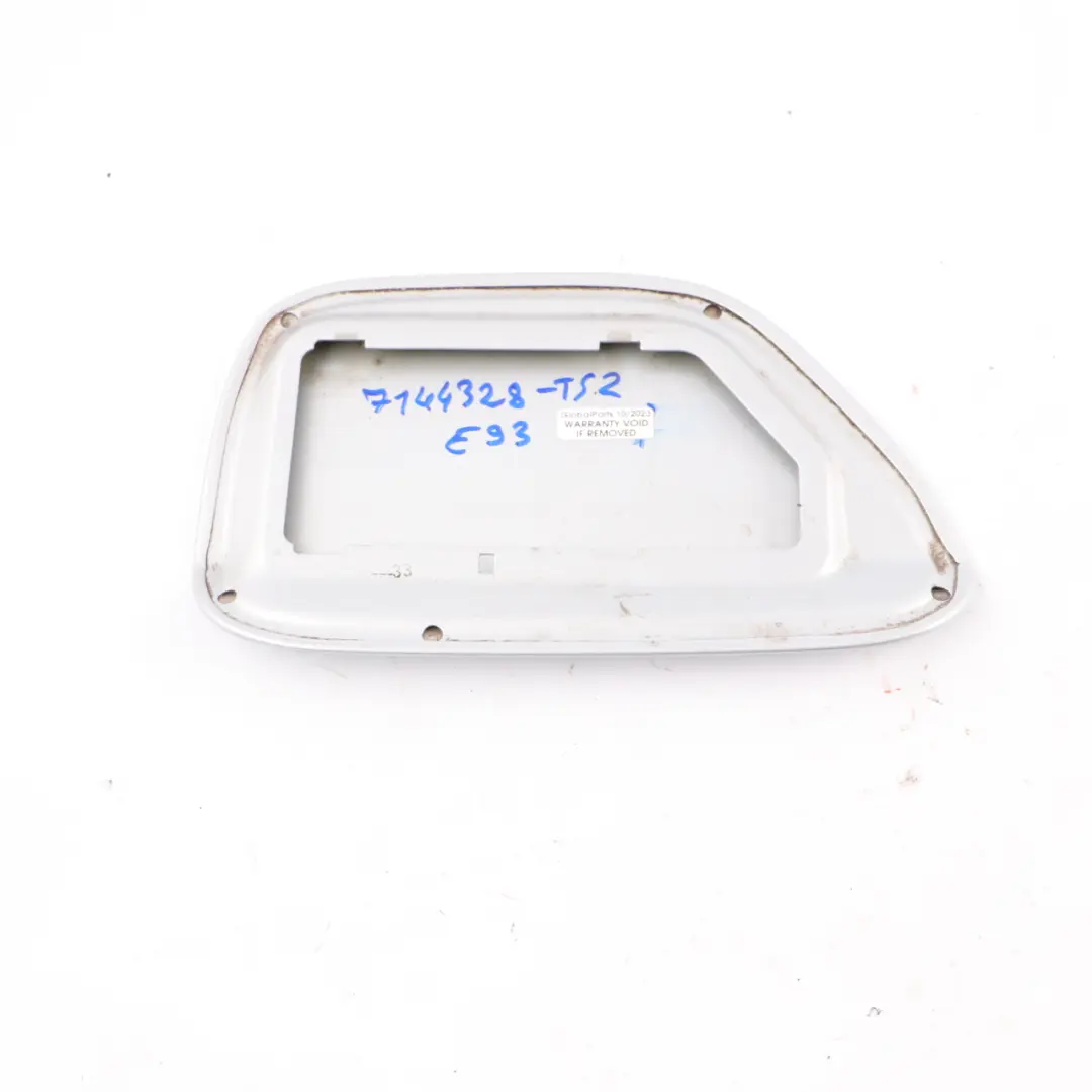 BMW E93 Fuel Fill In Flap Tank Cover Cap Titansilber Titan Silver Metallic 354 - SKU 7144328-TS2 - Part number 7144328