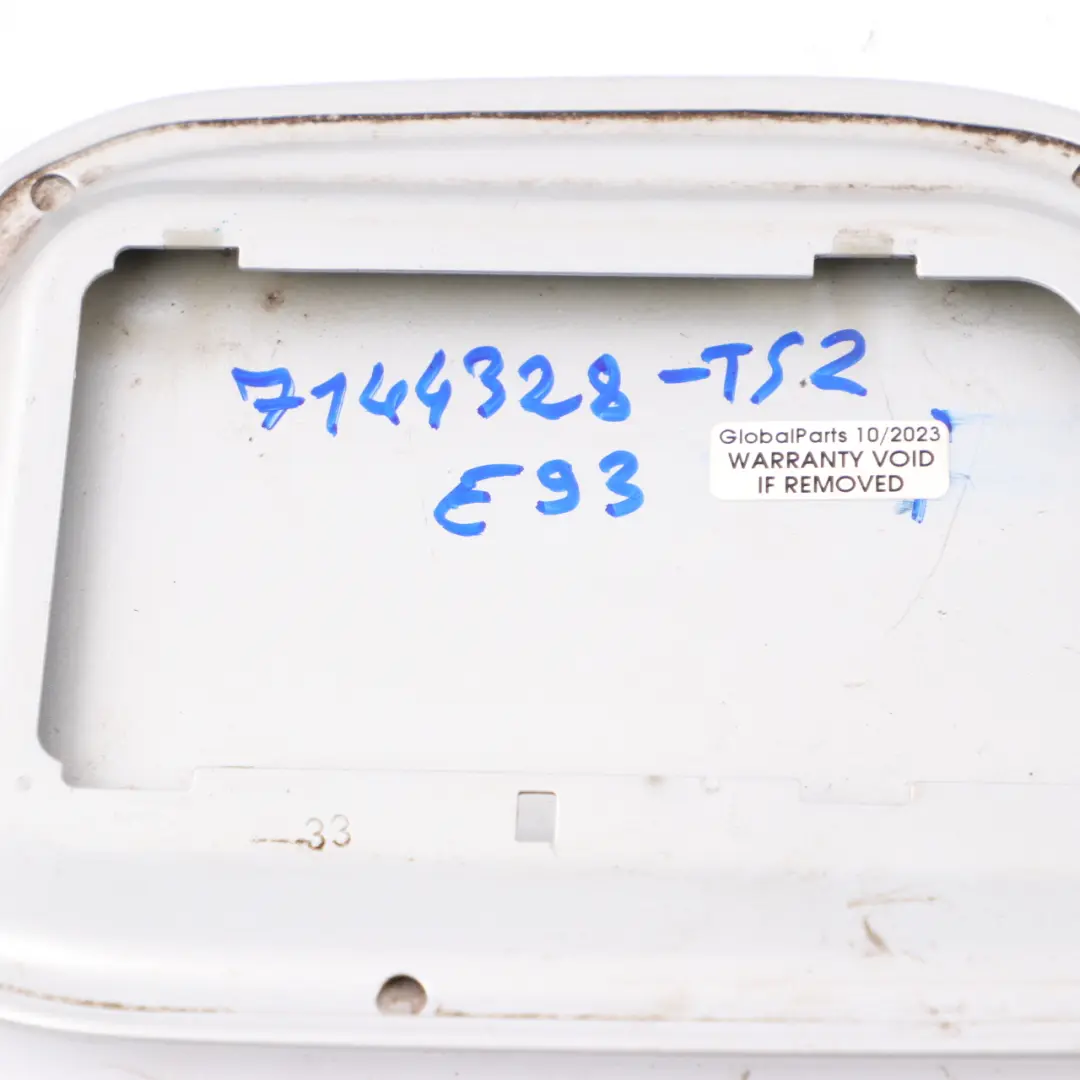 BMW E93 Fuel Fill In Flap Tank Cover Cap Titansilber Titan Silver Metallic 354 - SKU 7144328-TS2 - Part number 7144328