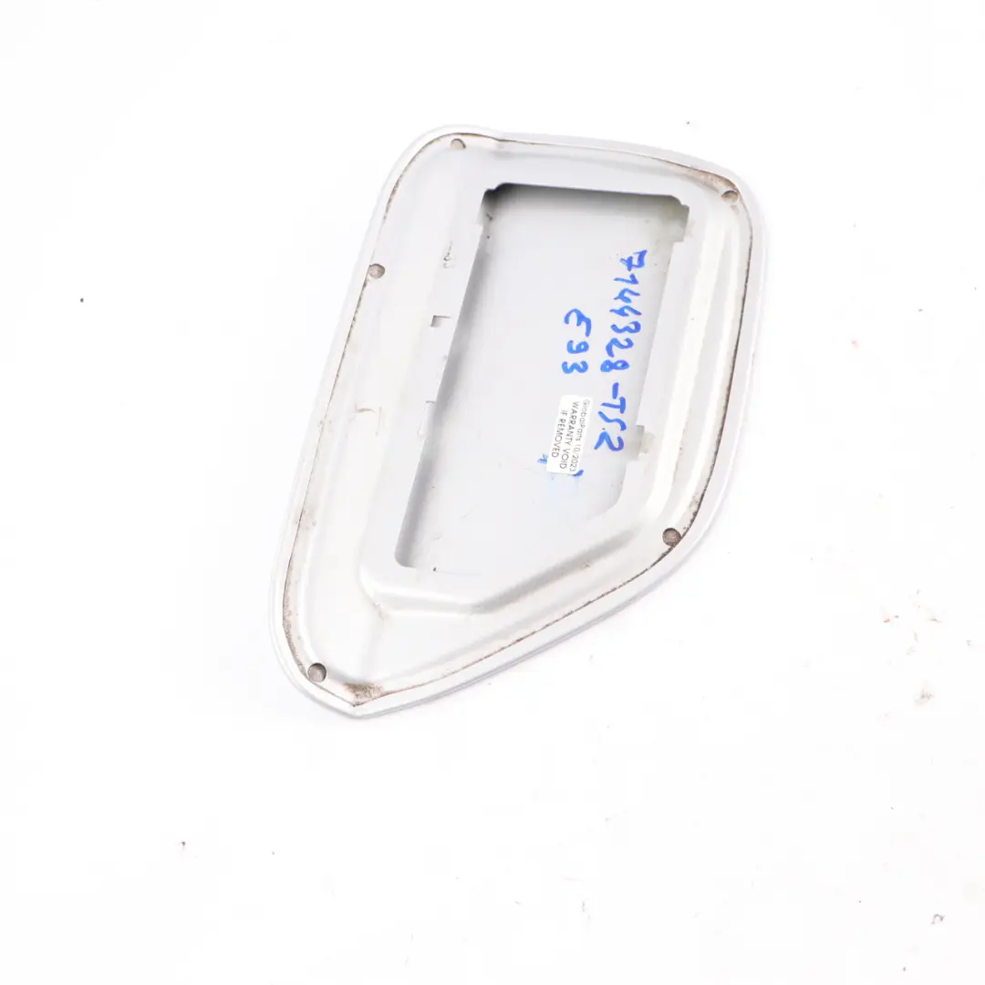 BMW E93 Fuel Fill In Flap Tank Cover Cap Titansilber Titan Silver Metallic 354 - SKU 7144328-TS2 - Part number 7144328