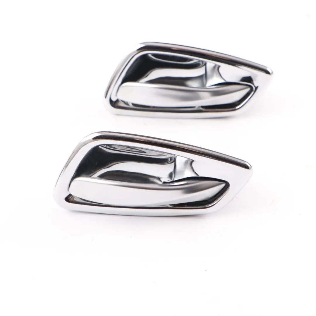 Interior Door Handle BMW E90 E91 Inside Trim Cover Left Right N/O/S Chrome Set to with Part number 7144545 Interior Door Handle BMW E90 E91 Inside Trim Cover Left Right N/O/S Chrome Set - SKU 7144545-1 - Part number 7144545