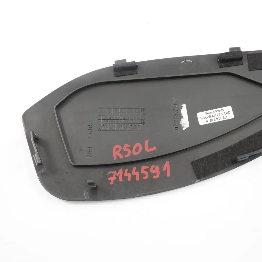 Plastik osłona zaślepka deski lewa do MINI R50 R53 o numerze 7144591 MINI R50 R53 Plastik osłona zaślepka deski lewa - SKU 7144591 - Numer Części 7144591