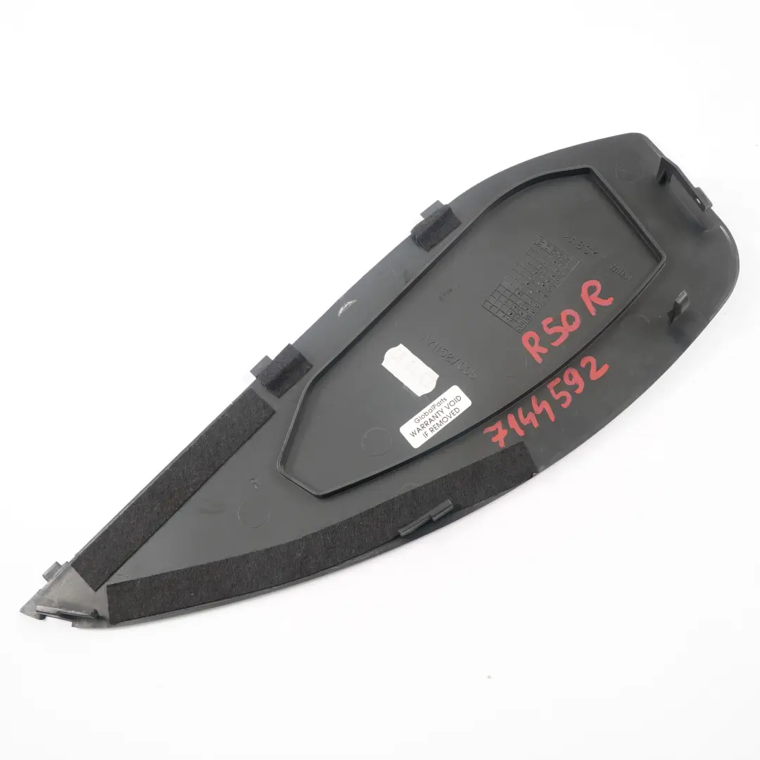 Mini Cooper One R50 R52 R53 Tapa Panel Instrumentos Derecha Pantera Negro - SKU 7144592 - Número de pieza 1171152