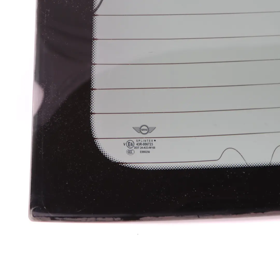 Window Glass Glazing Black AS3 Trim to Mini R50 R53 Rear with Part number 7144922 Mini R50 R53 Rear Window Glass Glazing Black AS3 Trim - SKU 7144922 - Part number 7144922