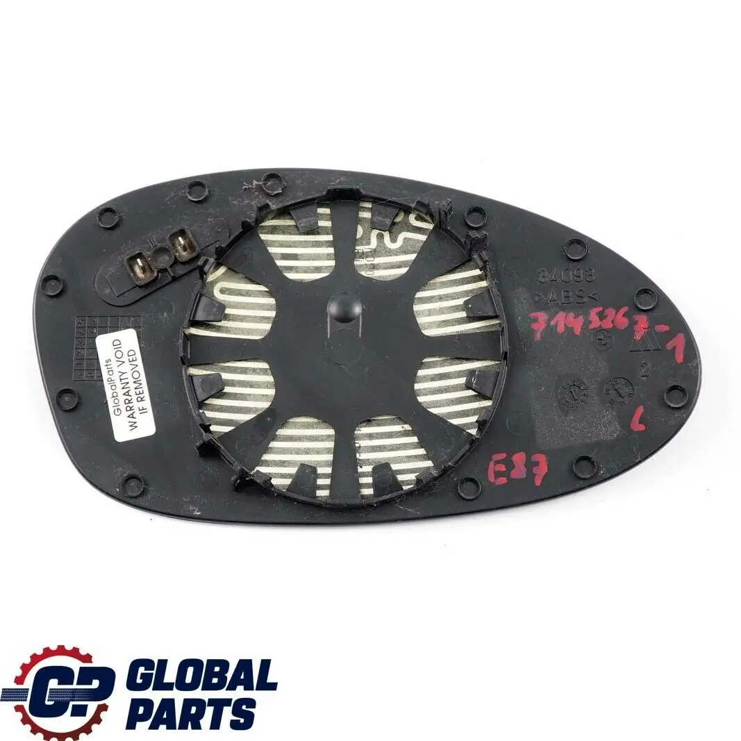 Heated Left N/S Wing Mirror Glass Wide Angle to BMW 1 3 Series E81 E87 E90 E91 E93 with Part number 7145267 BMW 1 3 Series E81 E87 E90 E91 E93 Heated Left N/S Wing Mirror Glass Wide Angle - SKU 7145267-1 - Part number 7145267