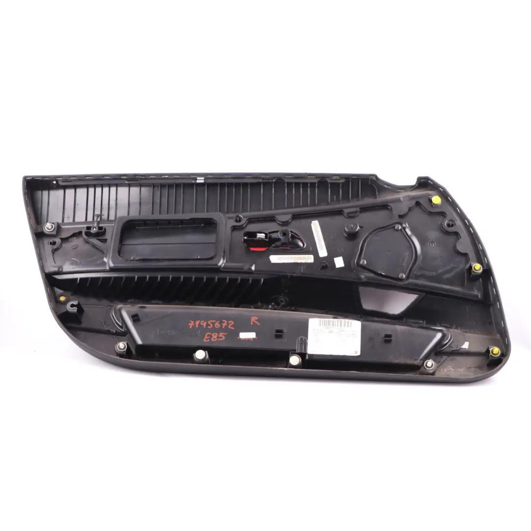 Door Card Front Right O/S Trim Panel Covering Leather Black Red to BMW Z4 E85 with Part number 7145672 BMW Z4 E85 Door Card Front Right O/S Trim Panel Covering Leather Black Red - SKU 7145672 - Part number 7145672