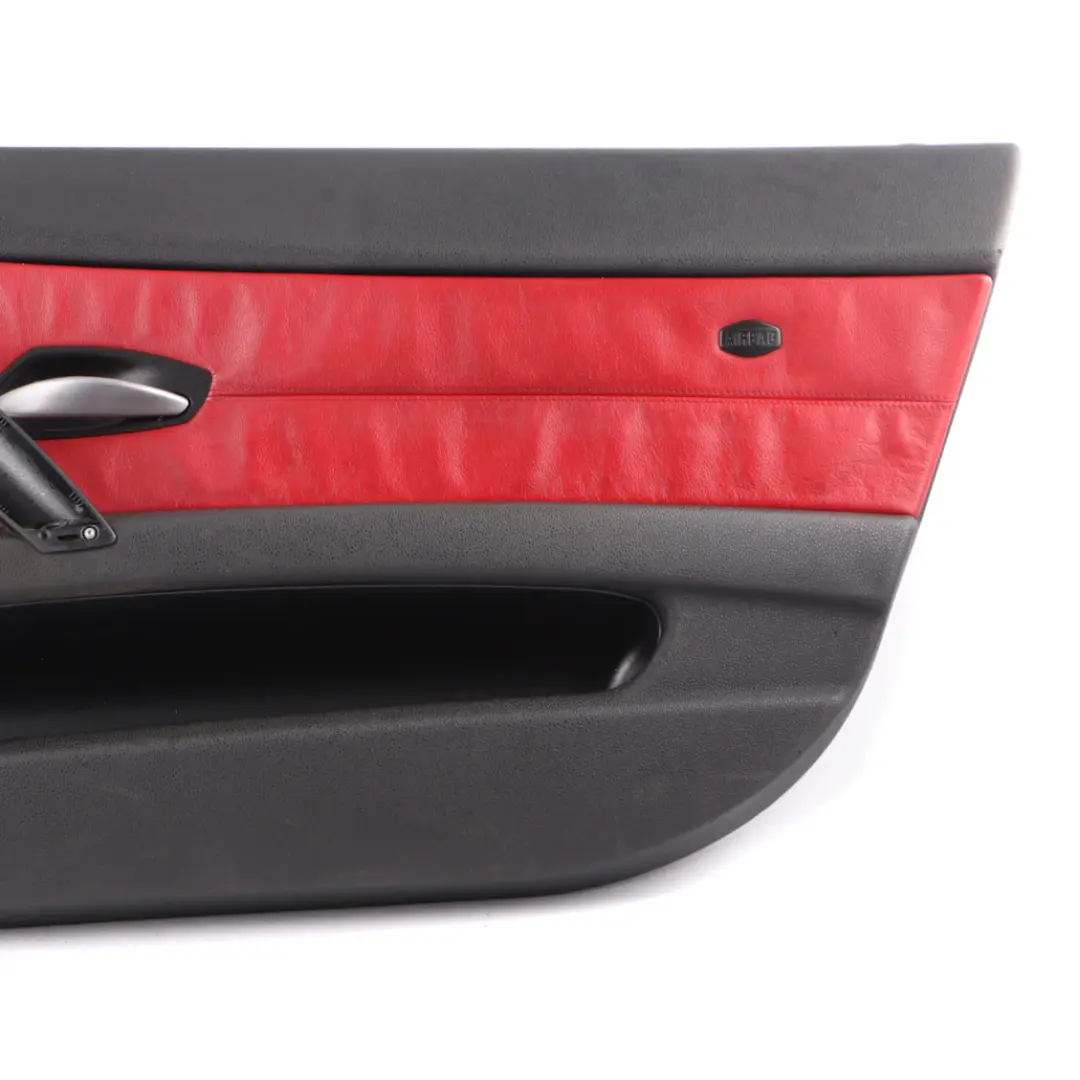 BMW Z4 E85 Door Card Front Right O/S Trim Panel Covering Leather Black Red - SKU 7145672 - Part number 7145672