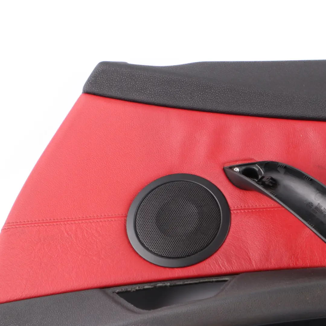 BMW Z4 E85 Door Card Front Right O/S Trim Panel Covering Leather Black Red - SKU 7145672 - Part number 7145672