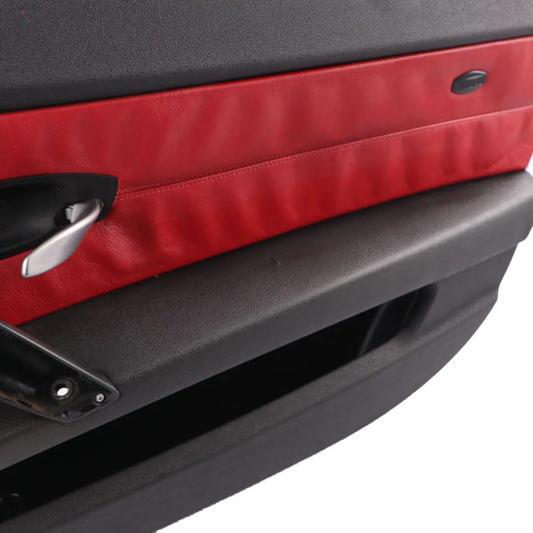 BMW Z4 E85 Door Card Front Right O/S Trim Panel Covering Leather Black Red - SKU 7145672 - Part number 7145672