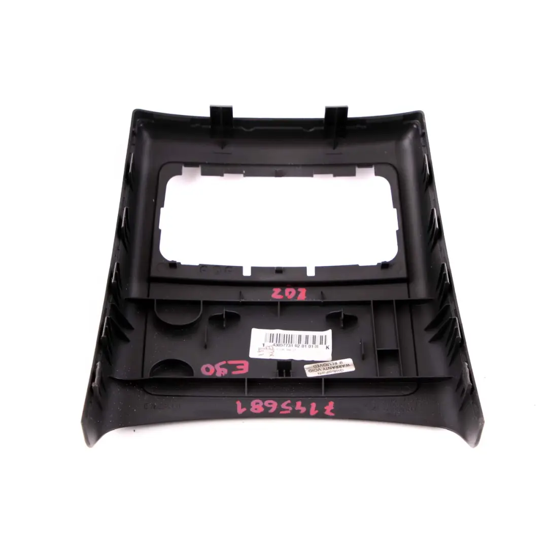 BMW 3 Series E90 E91 Covering Rear Trim Centre Console Cover Black - SKU 7145681 - Part number 7145681