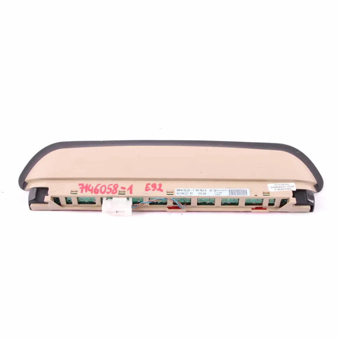 Terzo stop luce freno posteriore Beige 7174629 per BMW E92 LCI con numero di parte 7146058 BMW E92 LCI Terzo stop luce freno posteriore Beige 7174629 - SKU 7146058 - Numero di parte 7146058