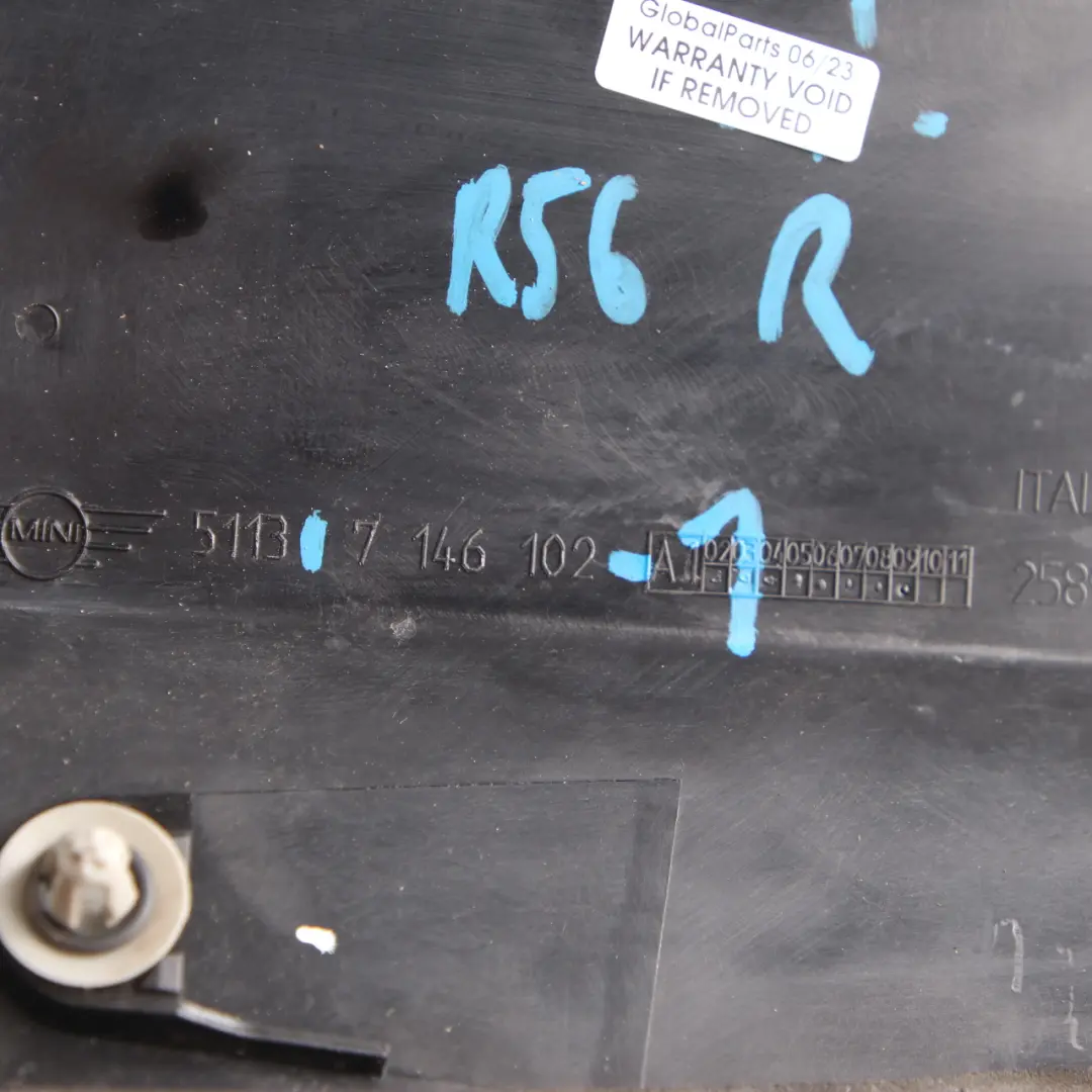 Exterior Column C Pillar Cover Right O/S to Mini Cooper One R56 LCI with Part number 7146102 Mini Cooper One R56 LCI Exterior Column C Pillar Cover Right O/S - SKU 7146102-1 - Part number 7146102