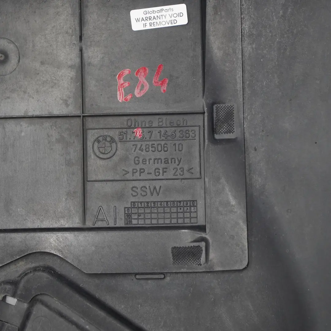 BMW X1 E84 xDrive Underfloor Coating Center Protection Panel Diesel - SKU 7146363 - Part number 7146363