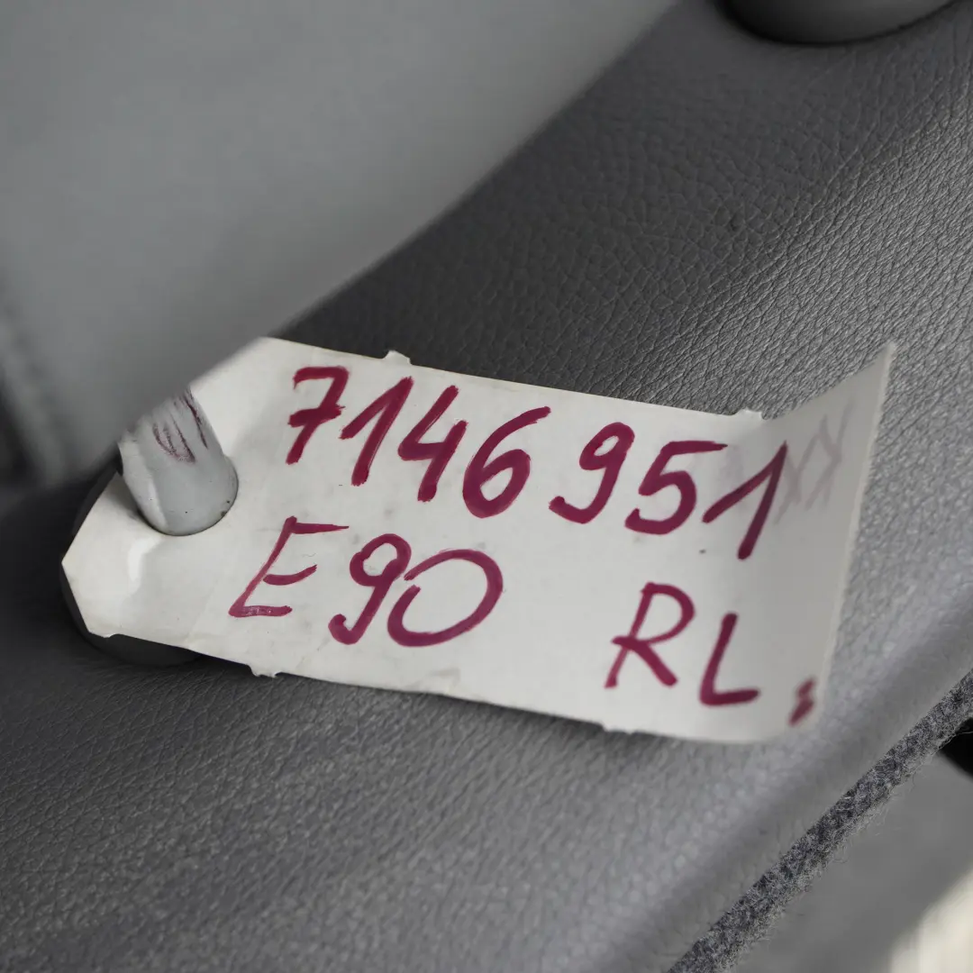 Backrest BMW E90 Left N/S Back Covering Grey Leather Ski Bag to Rear Seat with Part number 7146951 Rear Seat Backrest BMW E90 Left N/S Back Covering Grey Leather Ski Bag - SKU 7146951 - Part number 7146951