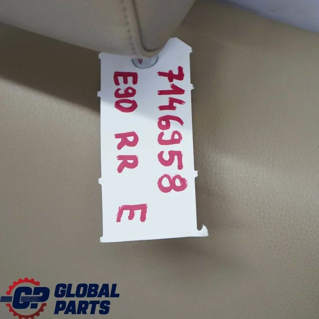 Right O/S Seat Cover Backrest Leather Beige Dakota to BMW 3 Series E90 Rear with Part number 7146958 BMW 3 Series E90 Rear Right O/S Seat Cover Backrest Leather Beige Dakota - SKU 7146958 - Part number 7146958