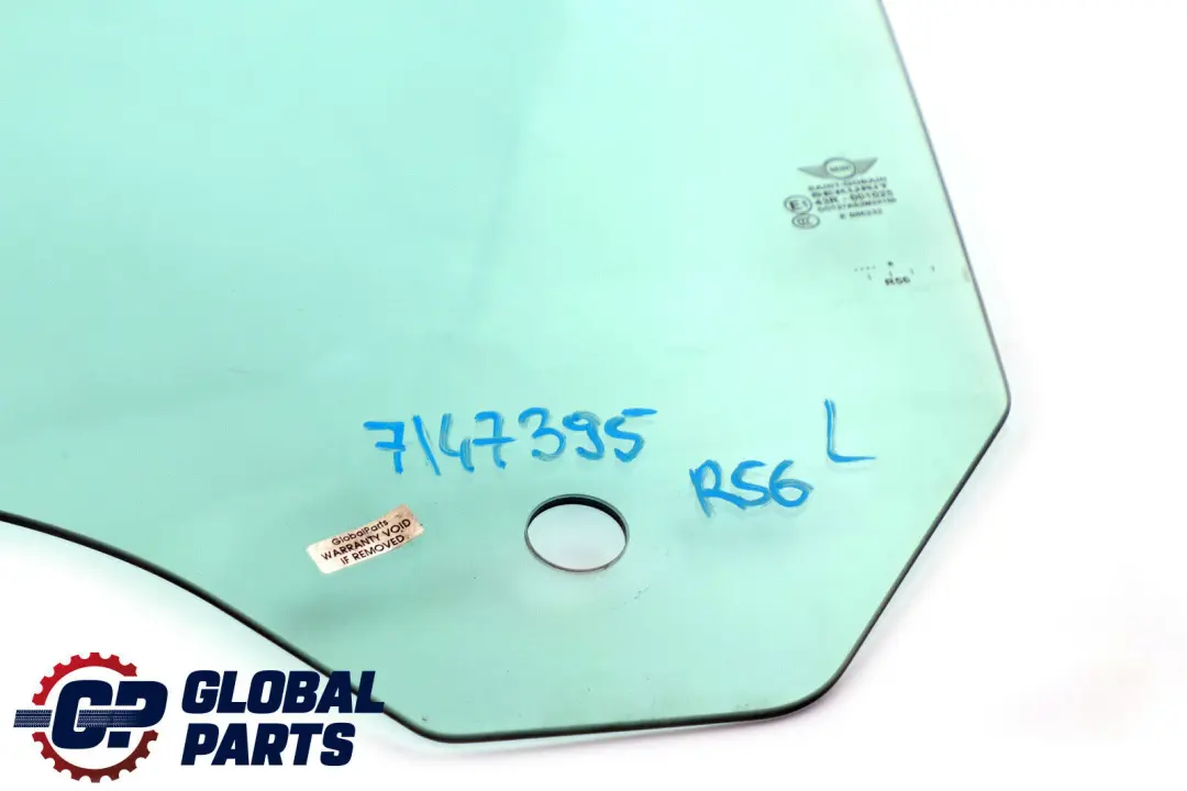 Mini Cooper R56 R56N R57 R57N LCI Front Left Window Door Glass N/S - SKU 7147395 - Part number 7147395