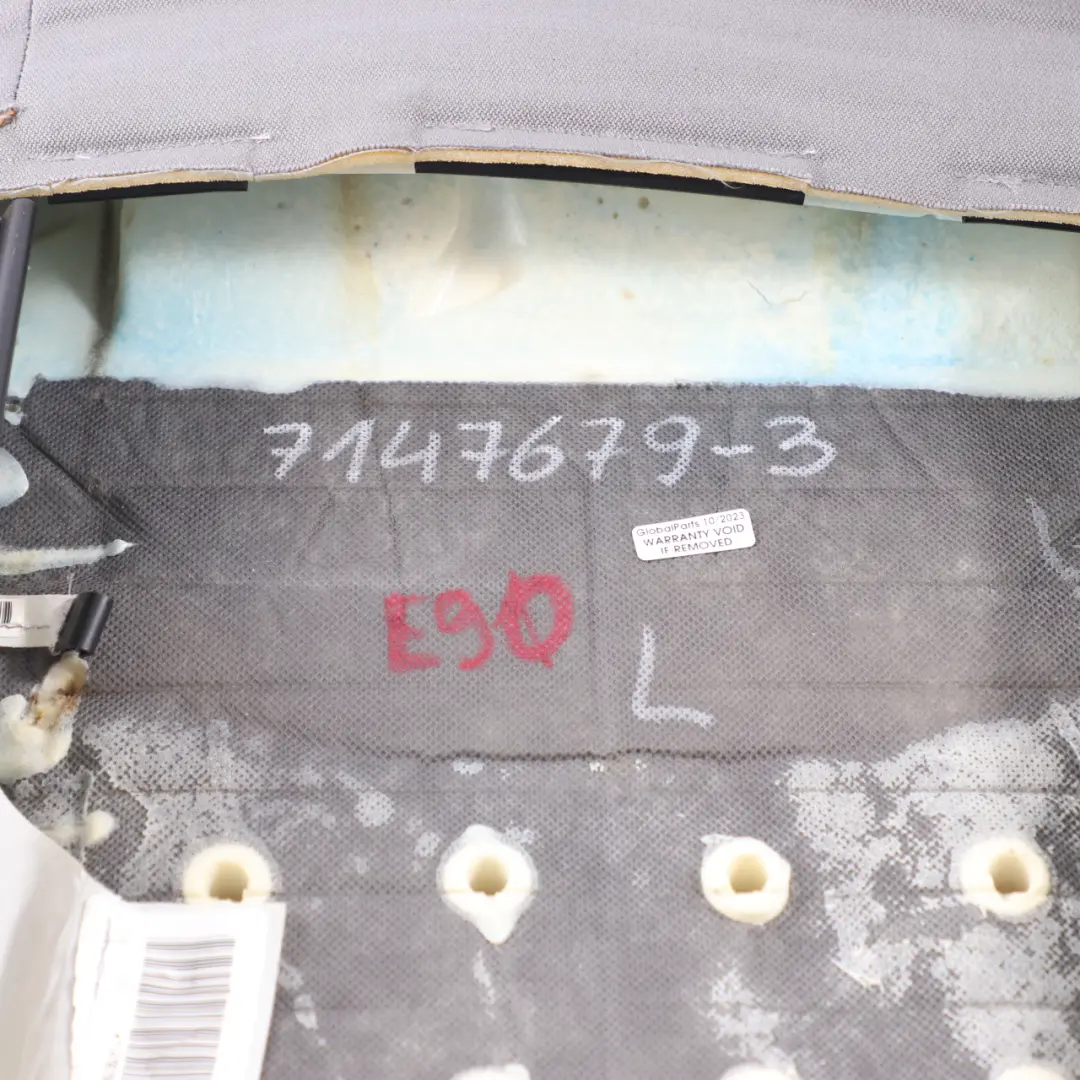 Oparcie Lewe Przednie Szary Materiał do BMW E90 E91 o numerze 7147679 BMW E90 E91 Oparcie Lewe Przednie Szary Materiał - SKU 7147679-3 - Numer Części 7147679