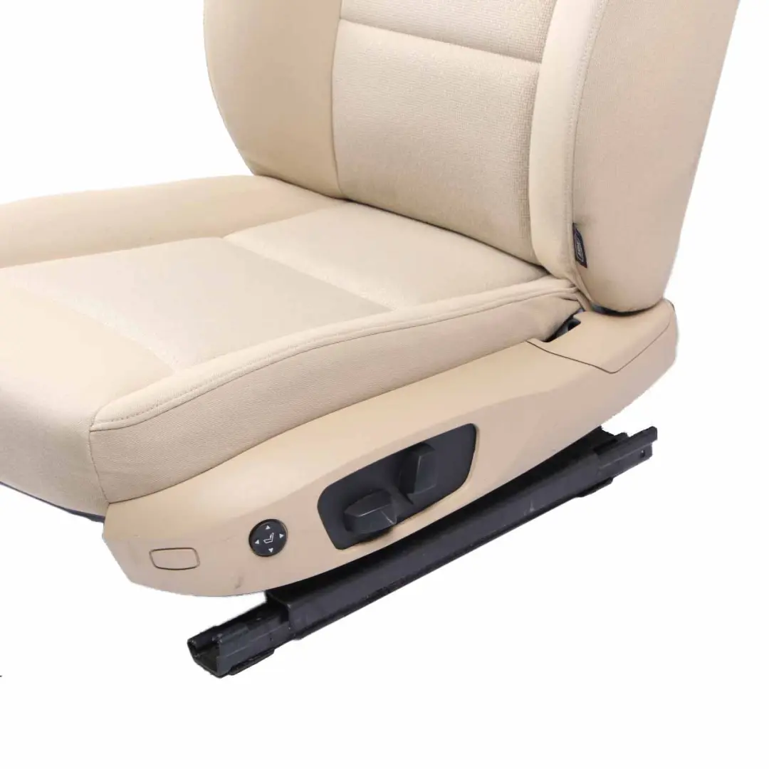 Cloth Fabric Interior Front Left N/S Side Seat Beige Lumbar to BMW E90 E91 with Part number 7147681 BMW E90 E91 Cloth Fabric Interior Front Left N/S Side Seat Beige Lumbar - SKU 7147681-1 - Part number 7147681
