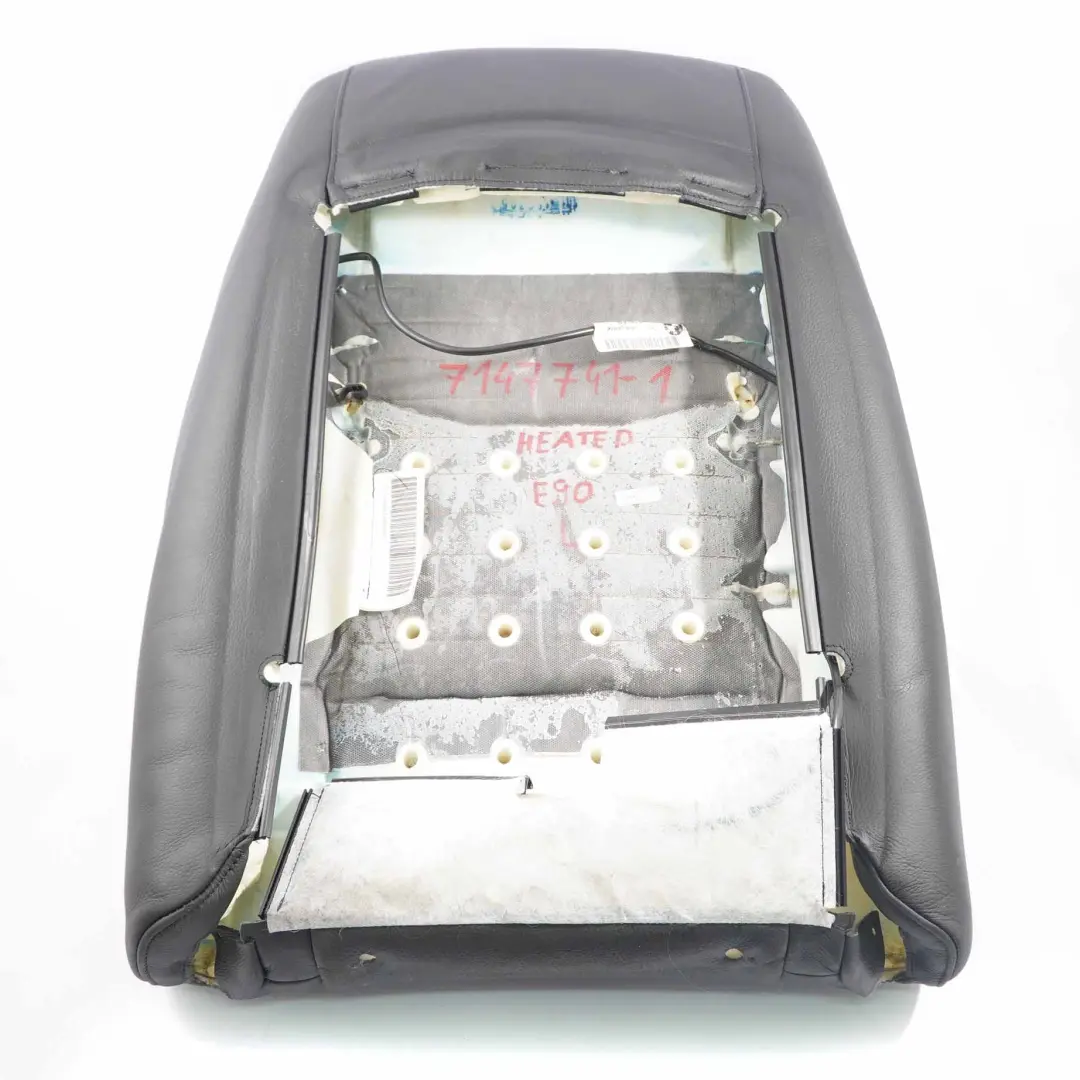 BMW E90 E91 Sitz Vorne Links Lehne Bezug Leder Schwarz - SKU 7147741-1 - Teilenummer 7147741