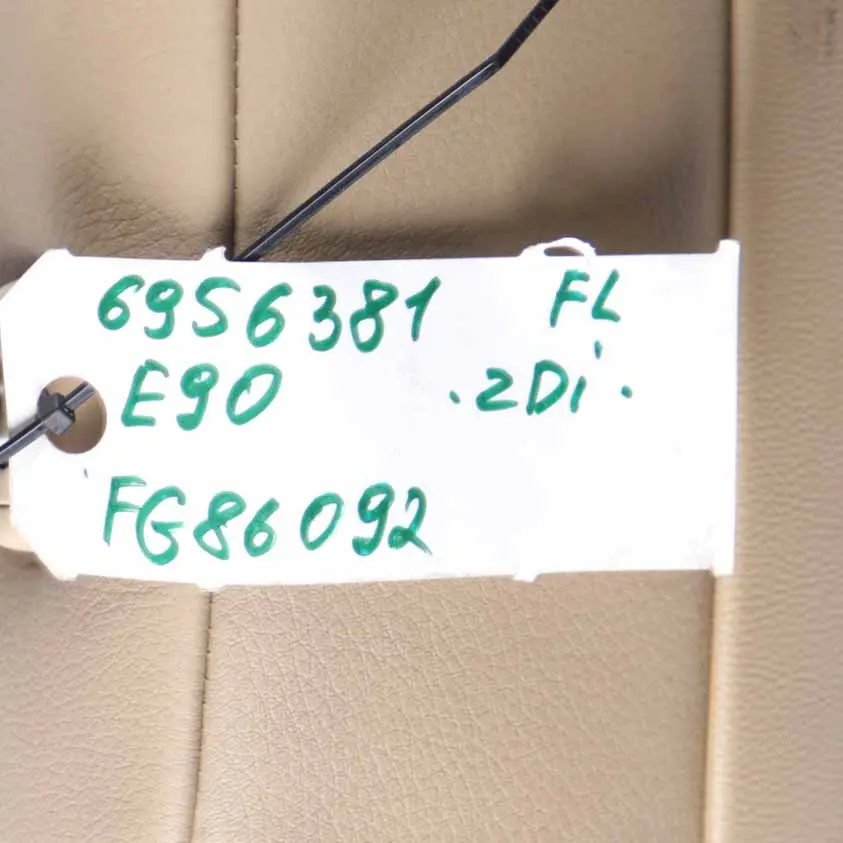 Front Seat BMW E90 E91 Beige Leather Dakota Beige Interior Left N/S to with Part number 7147745 Front Seat BMW E90 E91 Beige Leather Dakota Beige Interior Left N/S - SKU 7147745 - Part number 7147745