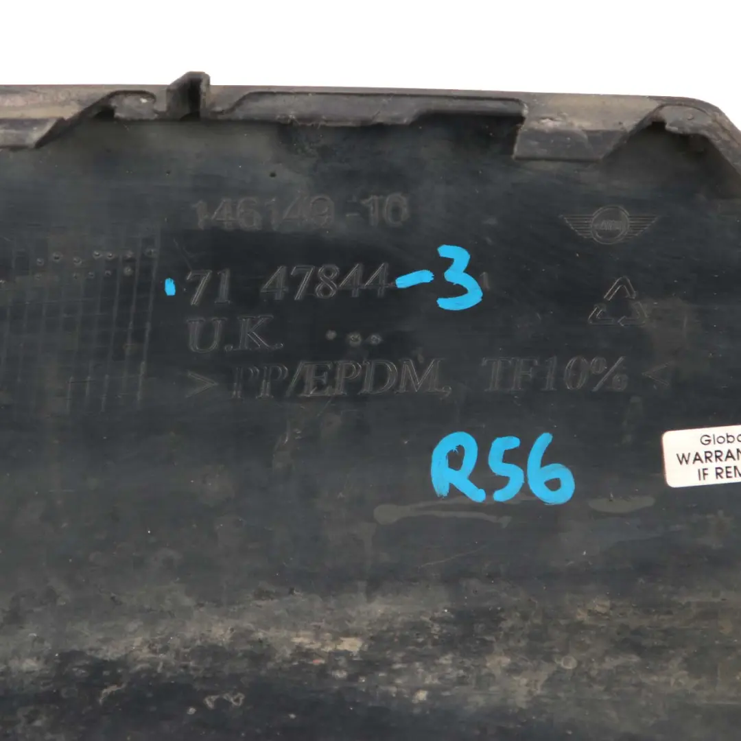 Pare-chocs avant Aileron central inférieur Pièce pour Mini Cooper R55 R56 R57 à propos du numéro de pièce 7147844 Mini Cooper R55 R56 R57 Pare-chocs avant Aileron central inférieur Pièce - SKU 7147844-3 - Numéro de pièce 7147844