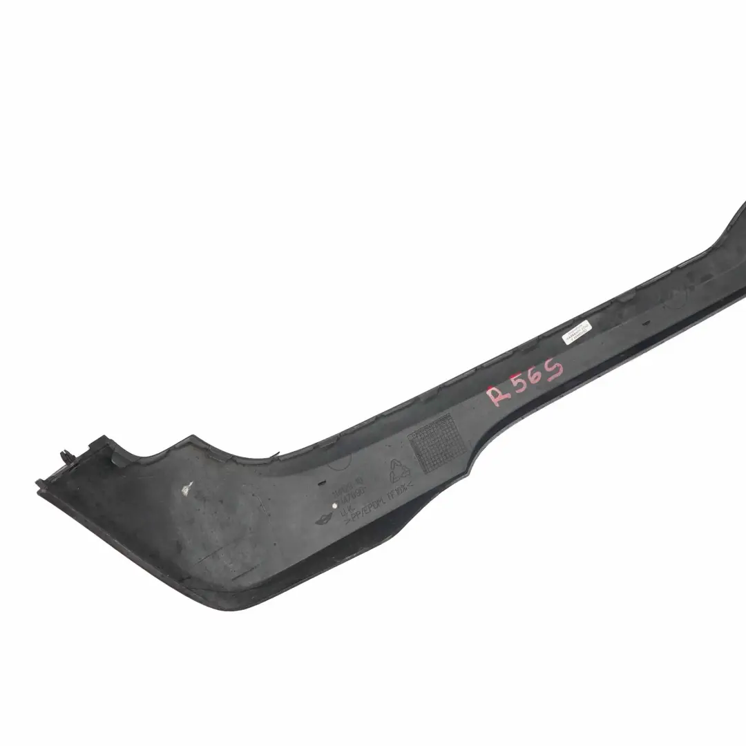 Mini Cooper S R56 R57 Rear Bumper Trim Panel Centre Spoiler Schwarz Black - SKU 7147890 - Part number 7147890