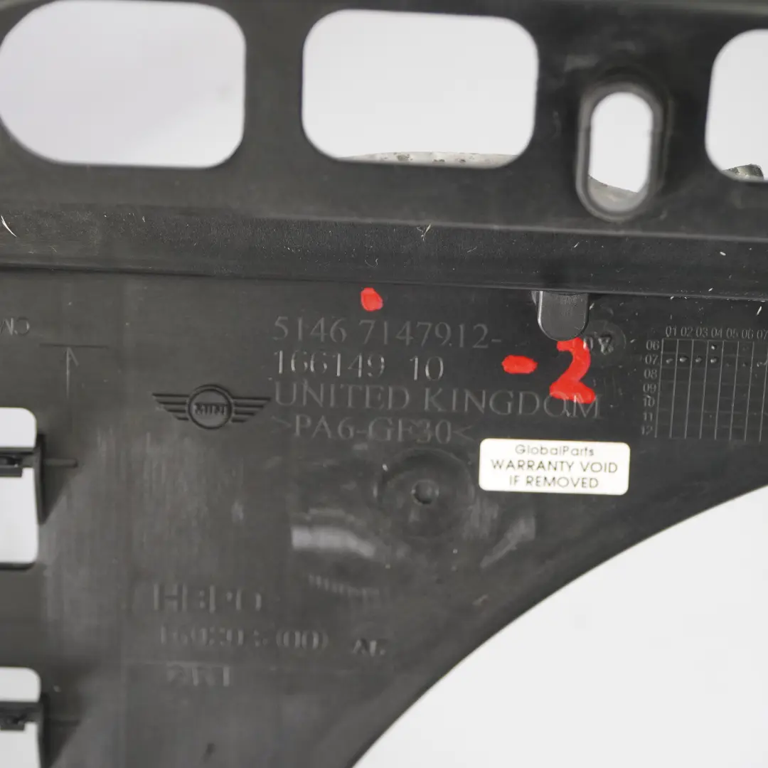 Paroi Frontale Avant Support Radiateur pour Mini Cooper S D R55 R56 R58 R59 à propos du numéro de pièce 7147912 Mini Cooper S D R55 R56 R58 R59 Paroi Frontale Avant Support Radiateur - SKU 7147912-2 - Numéro de pièce 7147912