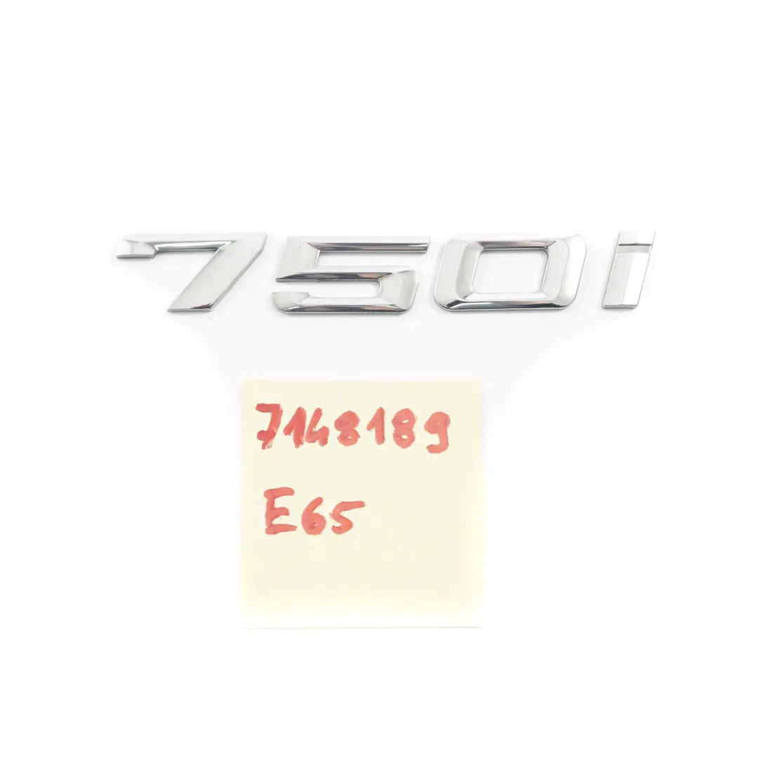 BMW E65 lettrage emblème collé panneau d'aile logo arrière 750i - SKU 7148189 - Numéro de pièce 7148189