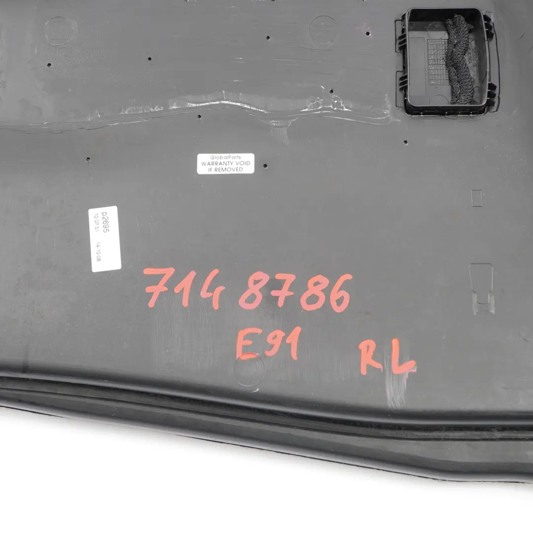 Left N/S Boot Trunk Trim Panel Cover Battery Black Anthrazit to BMW E91 Touring with Part number 7148786 BMW E91 Touring Left N/S Boot Trunk Trim Panel Cover Battery Black Anthrazit - SKU 7148786 - Part number 7148786