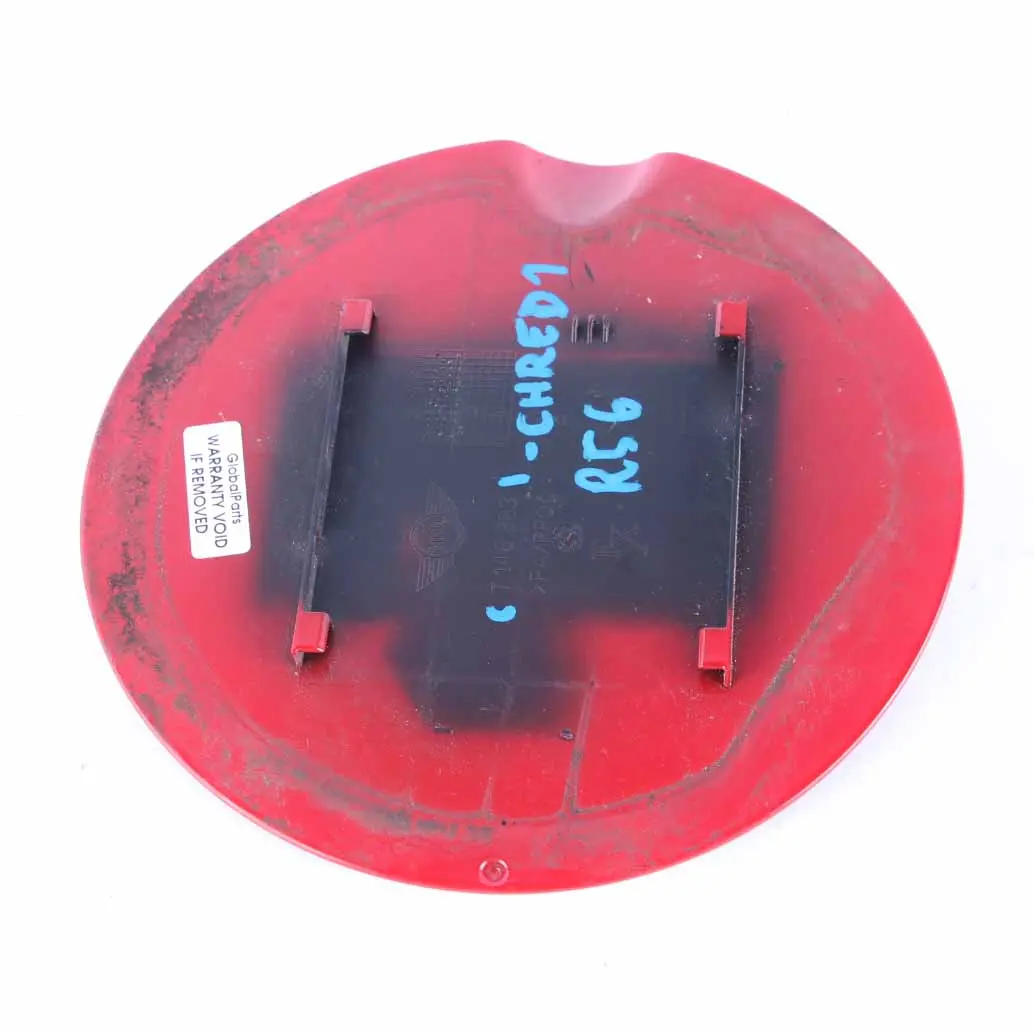 Filler In Flap Fuel Cap Cover Chili Red to Mini Cooper R55 R56 with Part number 7148883 Mini Cooper R55 R56 Filler In Flap Fuel Cap Cover Chili Red - SKU 7148883-CHRED1 - Part number 7148883