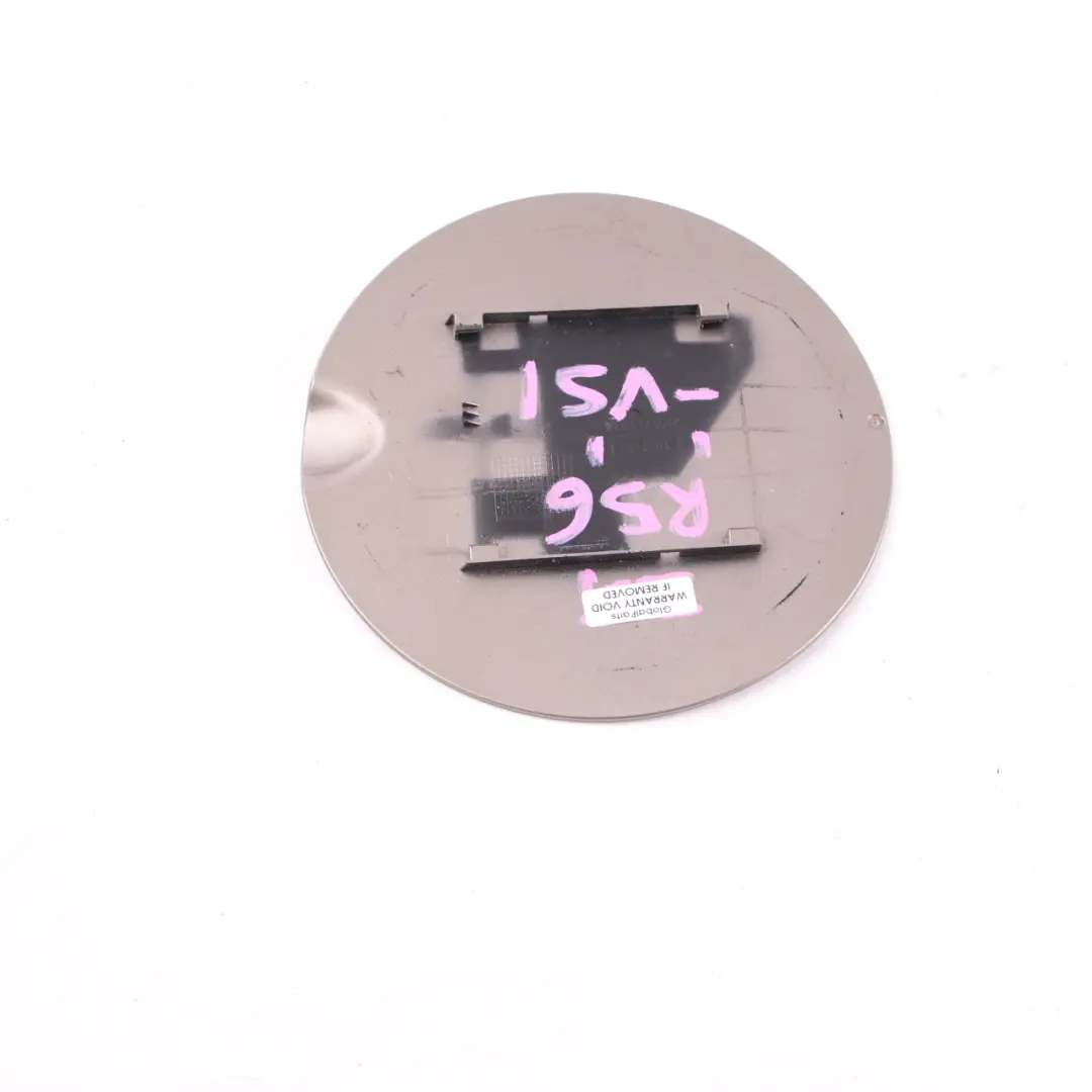 Filler In Flap Cap Velvet Silver Metallic B31 to Fuel Cover MINI R55 R56 with Part number 7148883 Fuel Cover MINI R55 R56 Filler In Flap Cap Velvet Silver Metallic B31 - SKU 7148883-VSI - Part number 7148883