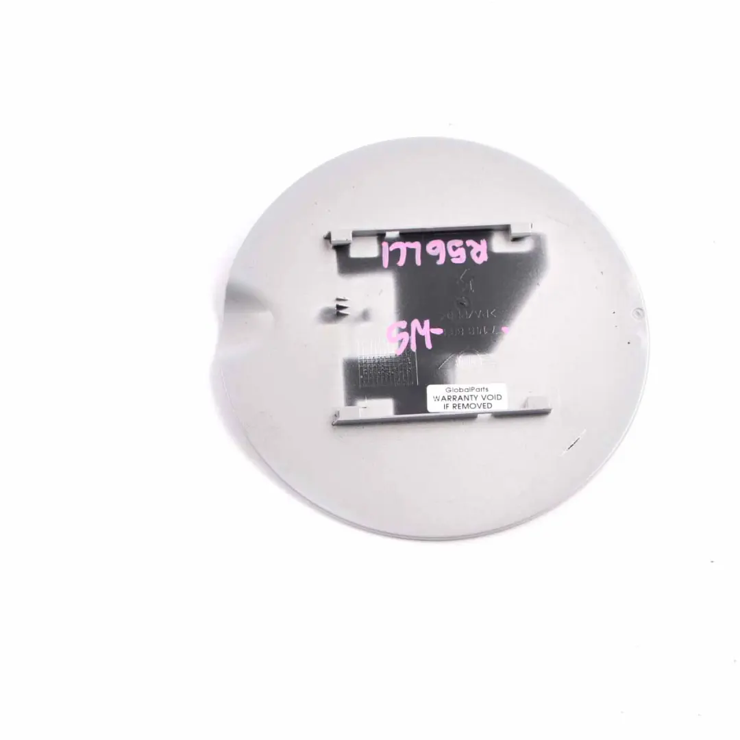 Filler In Flap Cap White Silver Metallic - A62 to Fuel Cover Mini R55 R56 with Part number 7148883 Fuel Cover Mini R55 R56 Filler In Flap Cap White Silver Metallic - A62 - SKU 7148883-WS - Part number 7148883