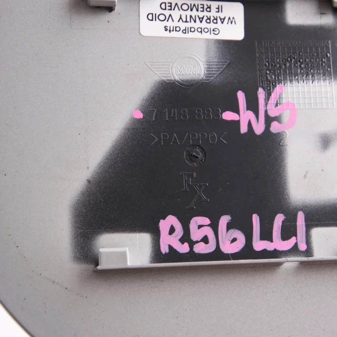 Filler In Flap Cap White Silver Metallic - A62 to Fuel Cover Mini R55 R56 with Part number 7148883 Fuel Cover Mini R55 R56 Filler In Flap Cap White Silver Metallic - A62 - SKU 7148883-WS - Part number 7148883