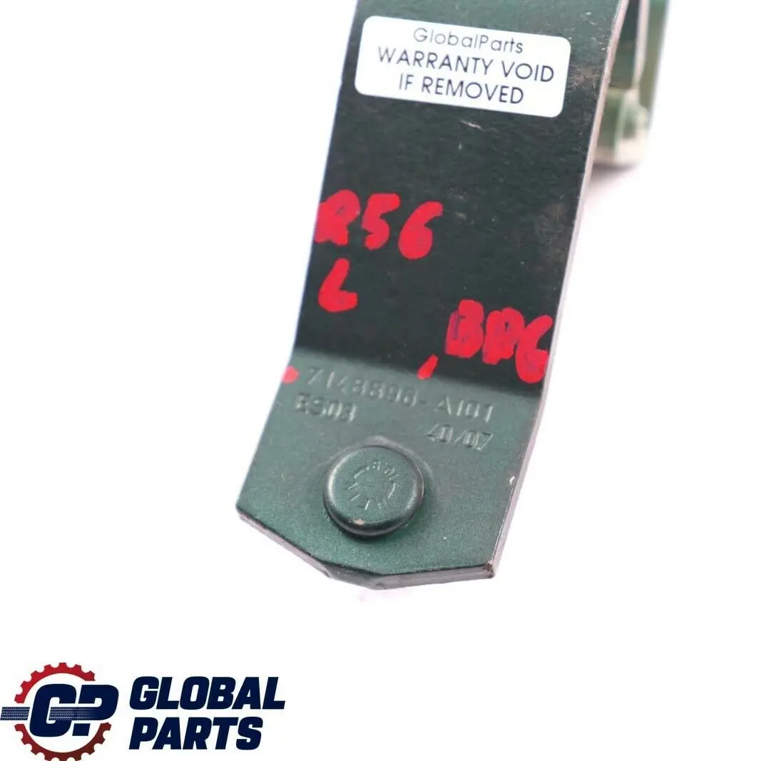 Bisagra izquierda De La tapa del maletero British Racing Green para Mini R56 con número de pieza 7148896 Mini R56 Bisagra izquierda De La tapa del maletero British Racing Green - SKU 7148896-BRG - Número de pieza 7148896