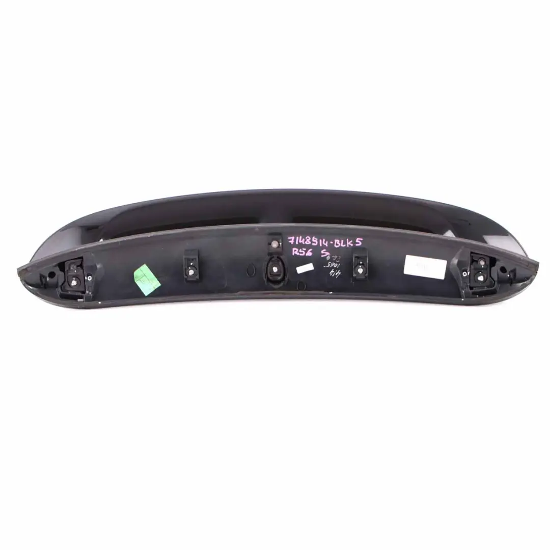 Boot Trunk Lid Spoiler Trim Black 0430316 to Mini Cooper S R56 Rear Tailgate with Part number 7148914 Mini Cooper S R56 Rear Tailgate Boot Trunk Lid Spoiler Trim Black 0430316 - SKU 7148914-BLK6 - Part number 7148914
