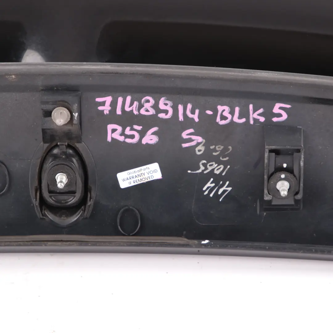 Mini Cooper S R56 Rear Tailgate Boot Trunk Lid Spoiler Trim Black 0430316 - SKU 7148914-BLK6 - Part number 7148914