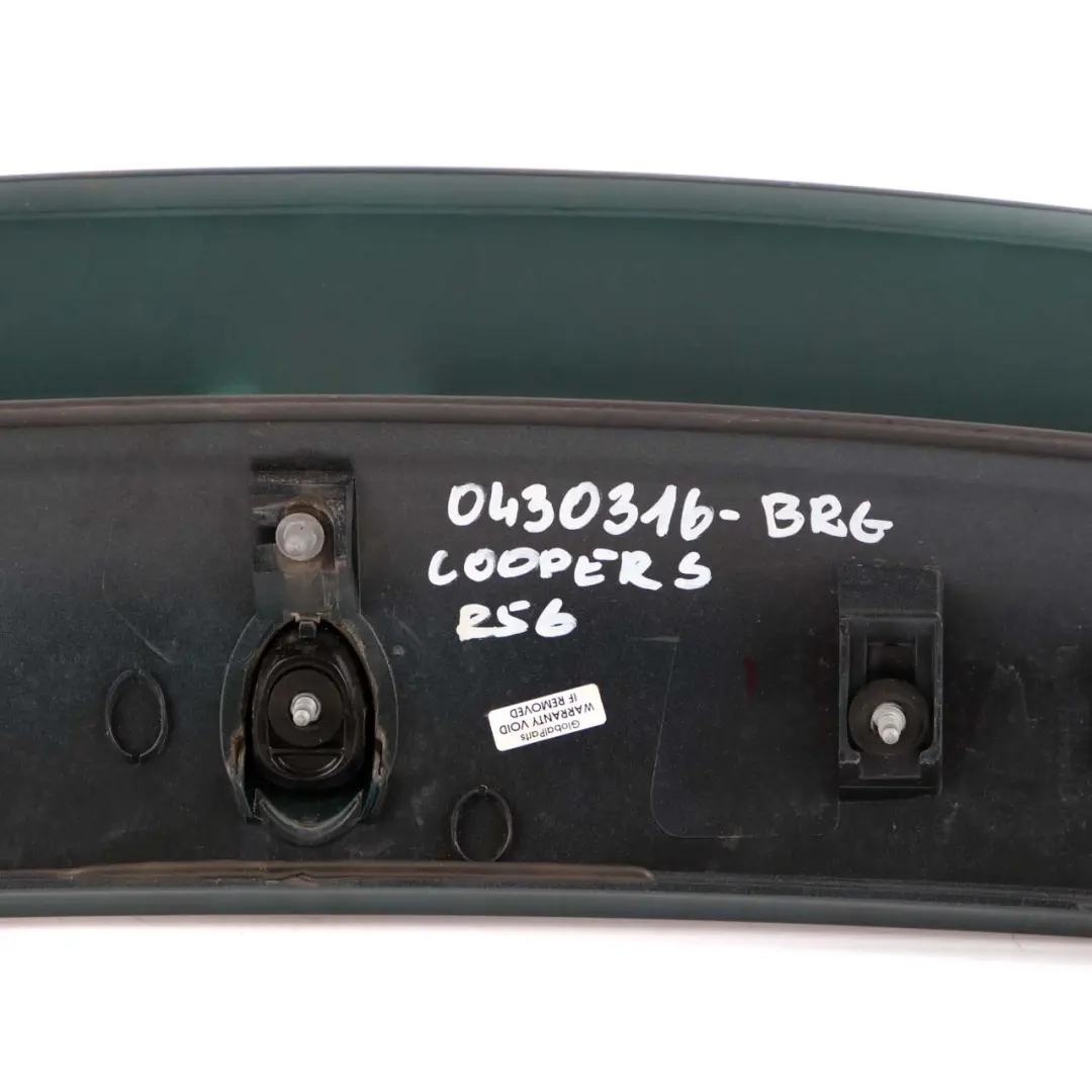 Spoiler Tailgate Trunk Lid British Racing Green - 895 to Mini R56 LCI Rear with Part number 7148914 Mini R56 LCI Rear Spoiler Tailgate Trunk Lid British Racing Green - 895 - SKU 7148914-BRG - Part number 7148914