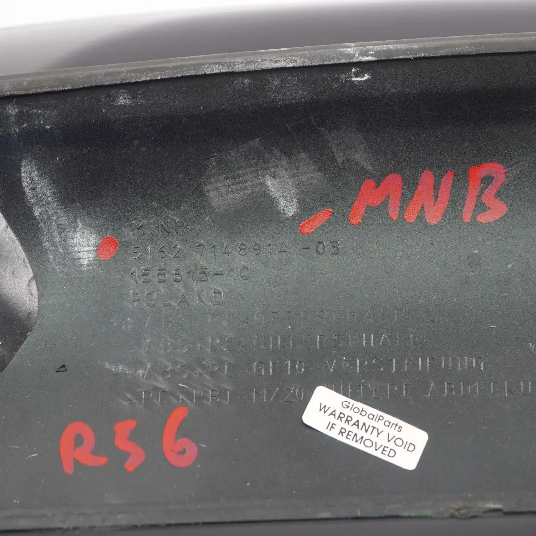  Trunk Spoiler Mini R56 Cooper S Rear Tailgate Midnight Black Metallic - A94 - SKU 7148914-MNB - Part number 7148914
