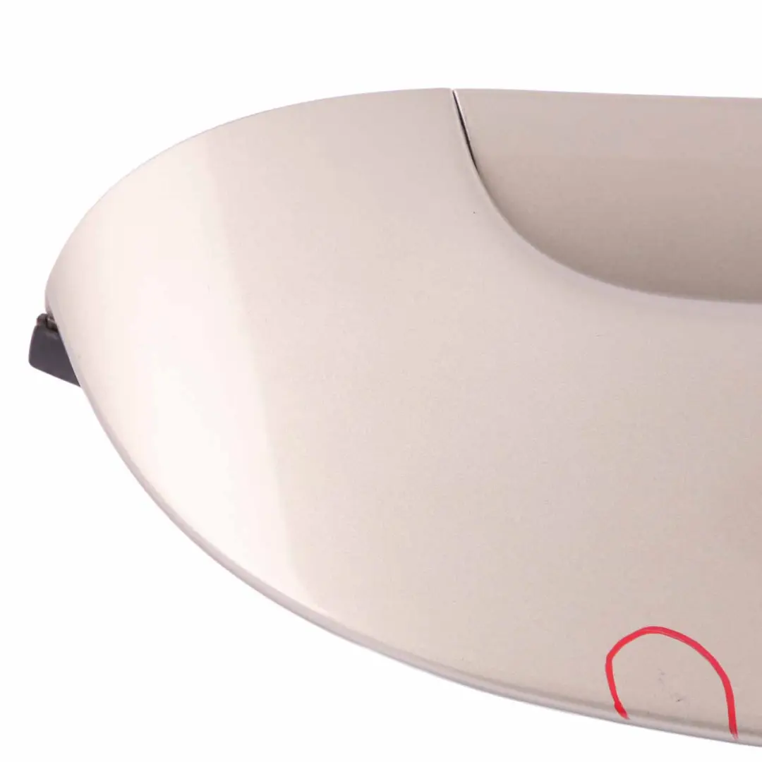 Spoiler Trim Panel Sparkling Silver A60 to MINI Cooper S R56 Rear with Part number 7148914 MINI Cooper S R56 Rear Spoiler Trim Panel Sparkling Silver A60 - SKU 7148914-SS - Part number 7148914