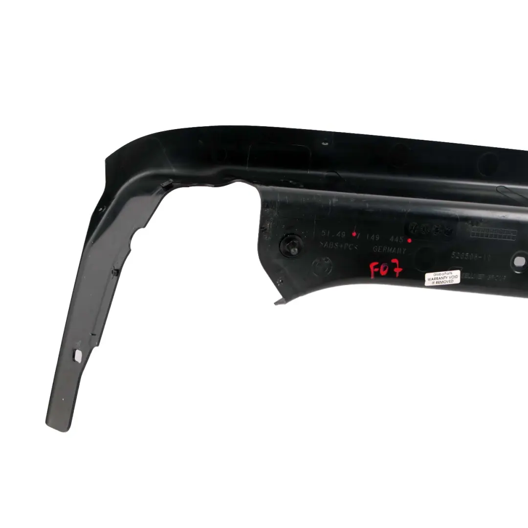  Embellecedor Tapa Maletero BMW F07 Canalón Panel Trasero Izquierdo Negro - SKU 7149445 - Número de pieza 7149445