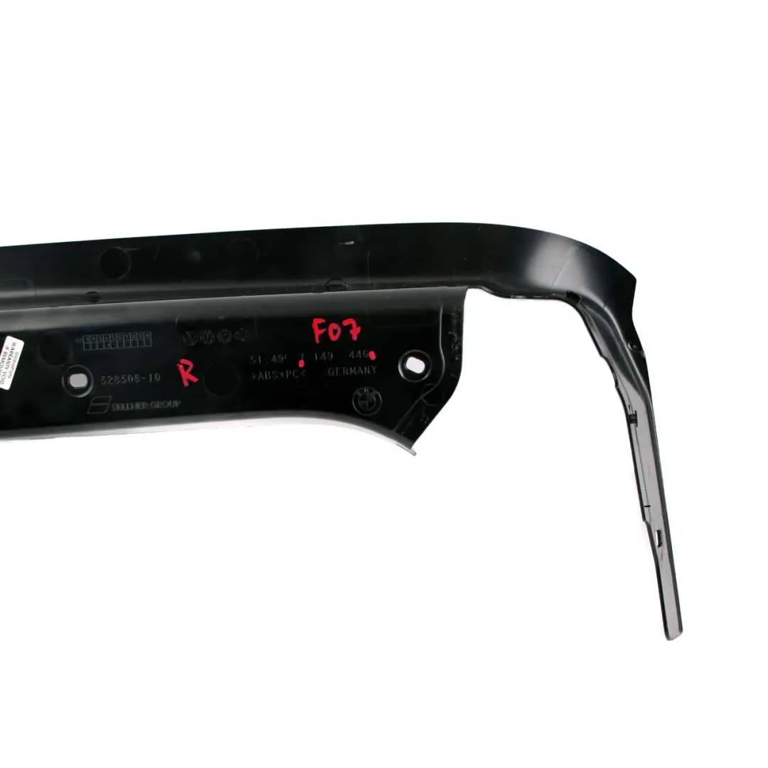 Trim Trunk Lid BMW F07 GT Gutter Strip Cover Panel Rear Right O/S Black pour à propos du numéro de pièce 7149446 Trim Trunk Lid BMW F07 GT Gutter Strip Cover Panel Rear Right O/S Black - SKU 7149446 - Numéro de pièce 7149446