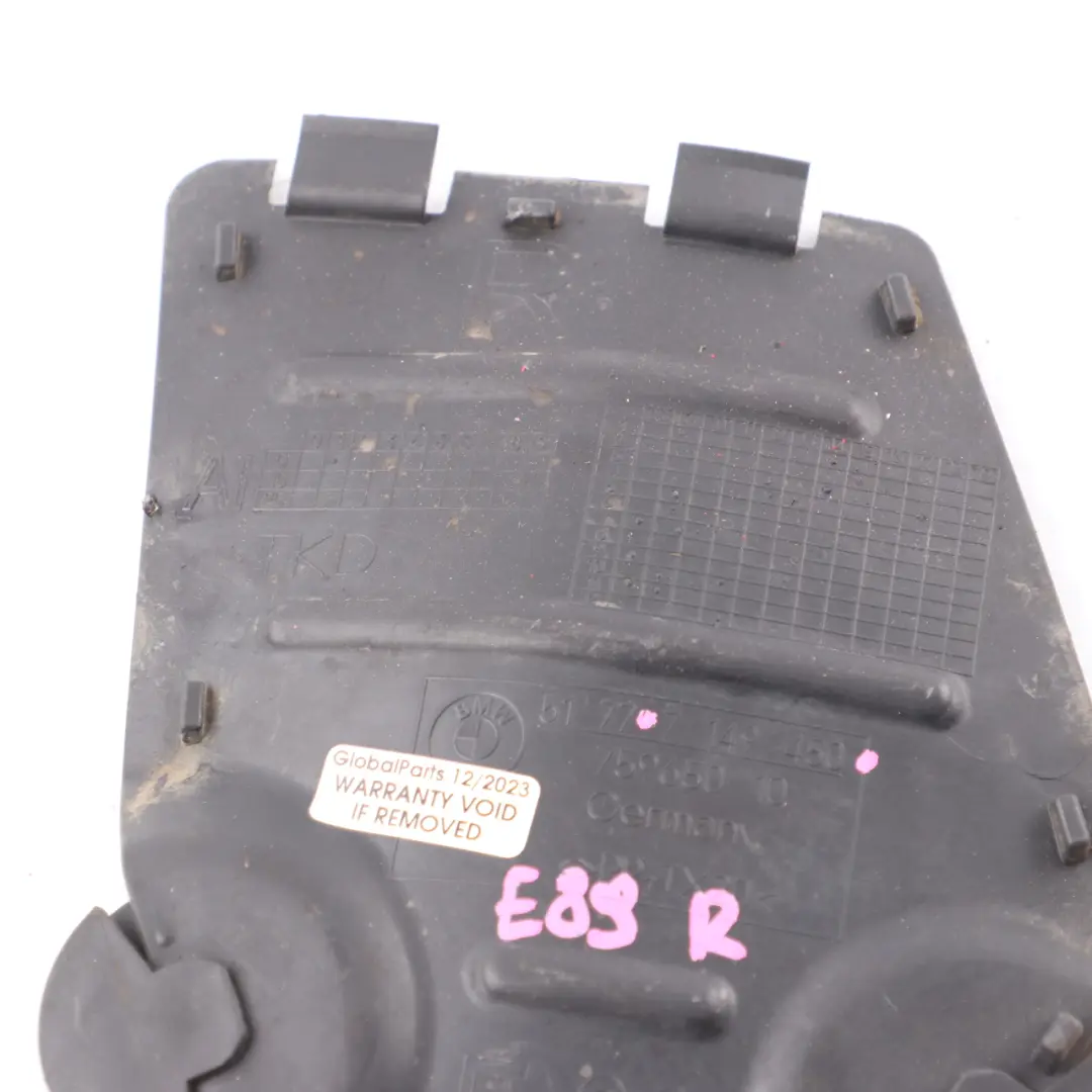 BMW Z4 E89 Wheel Arch Front Right O/S Mud Flap Covering Trim Flap - SKU 7149450 - Part number 7149450