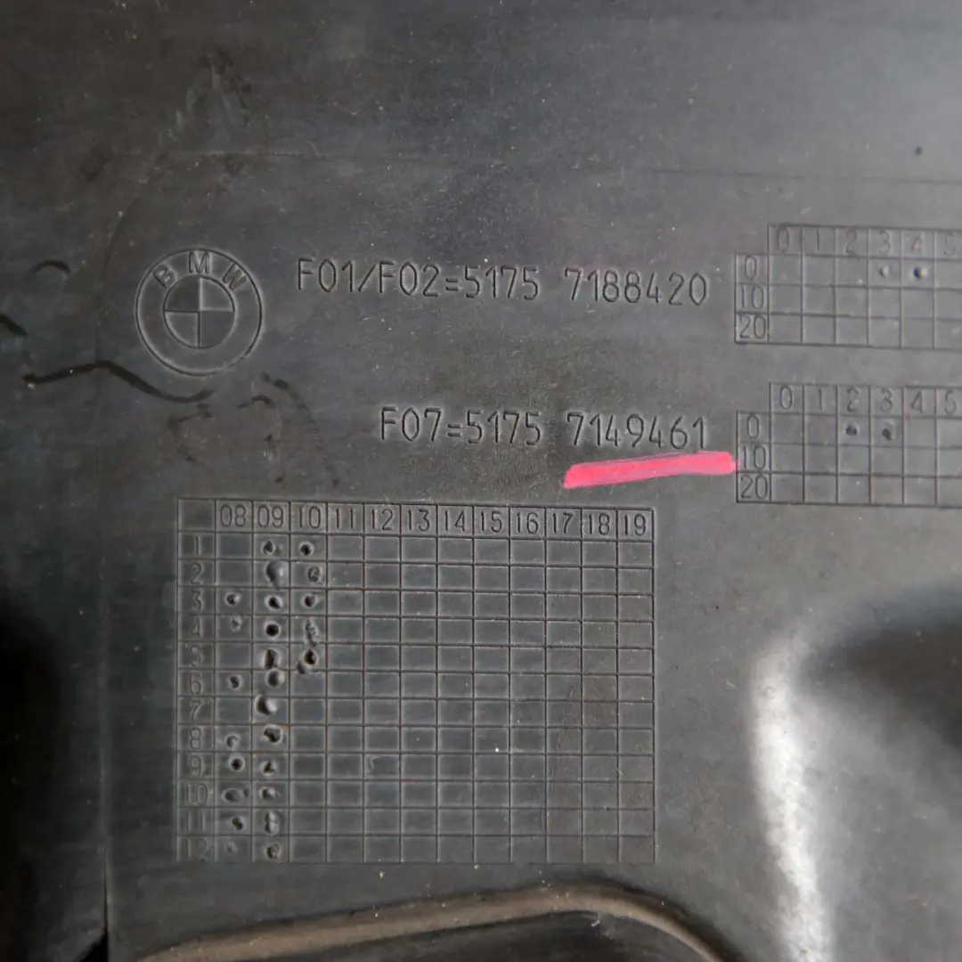 BMW F07 GT Engine Room Bay Front Wall Bulkhead Sound Insulating Cover - SKU 7149461 - Part number 7149461