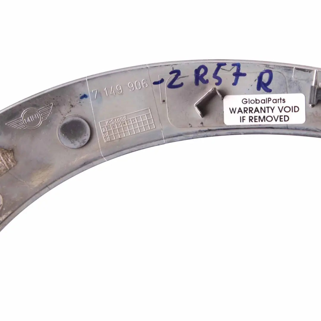 Mini Cooper One 2 R55 R56 R57 LCI Embellecedor Anillo Faro Derecho Cromo - SKU 7149906-2 - Número de pieza 7149906
