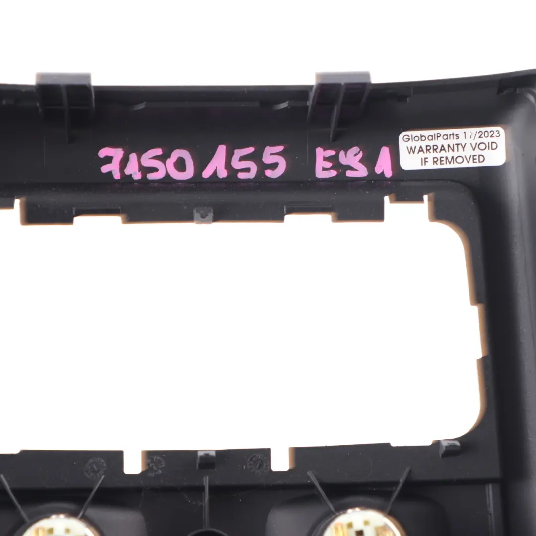 BMW E90 E91 Cover Rear Trim Centre Console Schwarz Black - SKU 7150155 - Part number 7150155